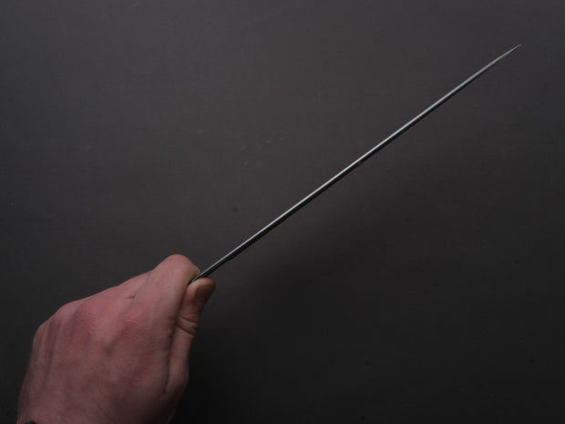 Sakai Kikumori - Kikumori x Strata Custom - Tanaka - Blue Super - Nashiji - 255mm Gyuto - No Handle - Signed Tang