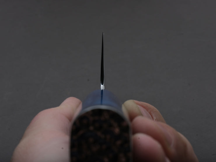 Ryusen - SOURYURIN - VG10W - Tsuchime Damascus - Nakiri - 160mm - Blue Resin Hybrid Handle