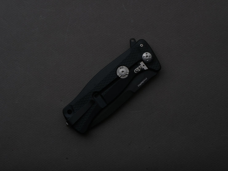 lionSTEEL - SOLID Folding Knife - SR11 - Sleipner - 90mm - Black Aluminum - Black Mil Spec