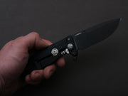 lionSTEEL - SOLID Folding Knife - SR11 - Sleipner - 90mm - Black Aluminum - Black Mil Spec