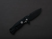 lionSTEEL - SOLID Folding Knife - SR11 - Sleipner - 90mm - Black Aluminum - Black Mil Spec