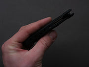 lionSTEEL - SOLID Folding Knife - SR11 - Sleipner - 90mm - Black Aluminum - Black Mil Spec