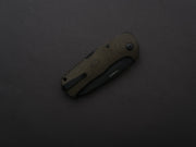 lionSTEEL - SOLID Folding Knife - TM1B - Sleipner - 90mm - Lock Back - Green Micarta Handle - Mil Spec