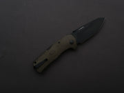 lionSTEEL - SOLID Folding Knife - TM1B - Sleipner - 90mm - Lock Back - Green Micarta Handle - Mil Spec