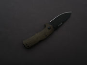lionSTEEL - SOLID Folding Knife - TM1B - Sleipner - 90mm - Lock Back - Green Micarta Handle - Mil Spec