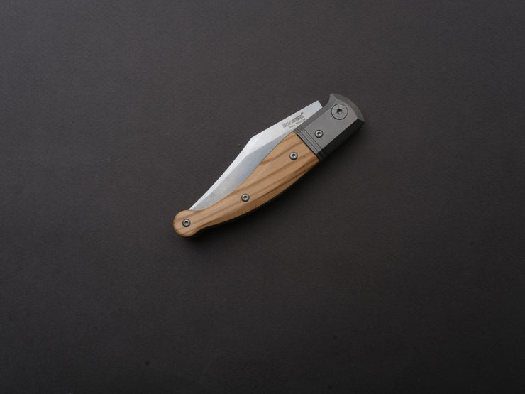 lionSTEEL - Folding Knife - GITANO - 85mm - Niolox - Slip Joint - Olive Wood Handle