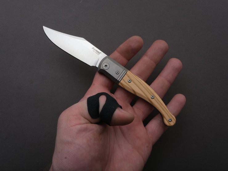 lionSTEEL - Folding Knife - GITANO - 85mm - Niolox - Slip Joint - Olive Wood Handle