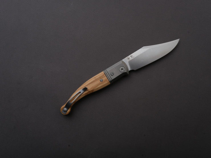 lionSTEEL - Folding Knife - GITANO - 85mm - Niolox - Slip Joint - Olive Wood Handle