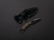 lionSTEEL - Fixed Blade - H2 - M390 - 75mm - Natural Micarda - Kydex Sheath