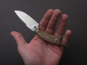 lionSTEEL - Fixed Blade - H2 - M390 - 75mm - Natural Micarda - Kydex Sheath