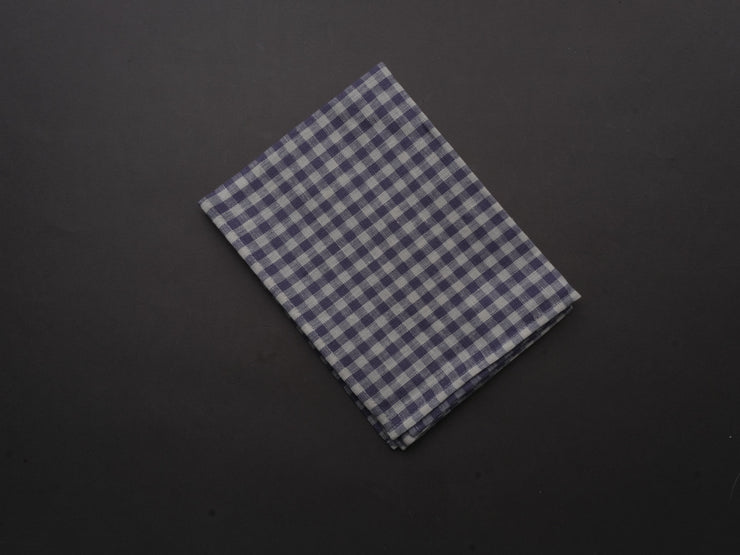 Fog Linen - Linen Kitchen Cloth - "Simone" - Purple + Beige Check