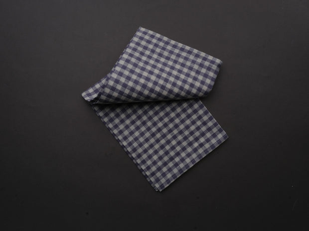 Fog Linen - Linen Kitchen Cloth - "Simone" - Purple + Beige Check