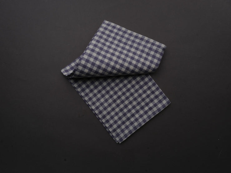 Fog Linen - Linen Kitchen Cloth - "Simone" - Purple + Beige Check