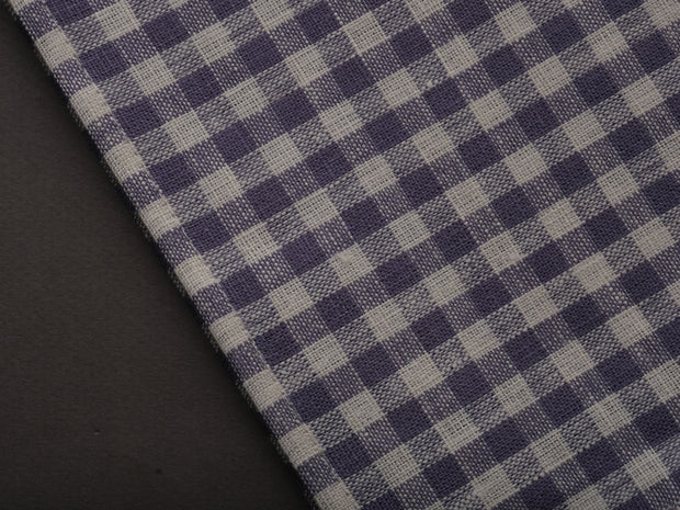 Fog Linen - Linen Kitchen Cloth - "Simone" - Purple + Beige Check