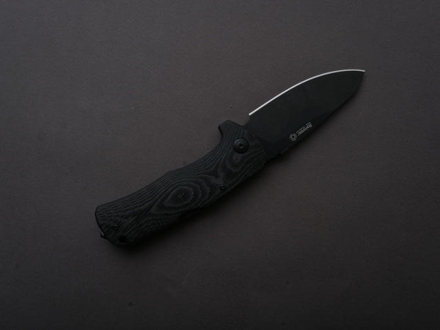 lionSTEEL - SOLID Folding Knife - TM1 - 90mm - Sleipner - Lock Back - Black Micarta - Mil Spec