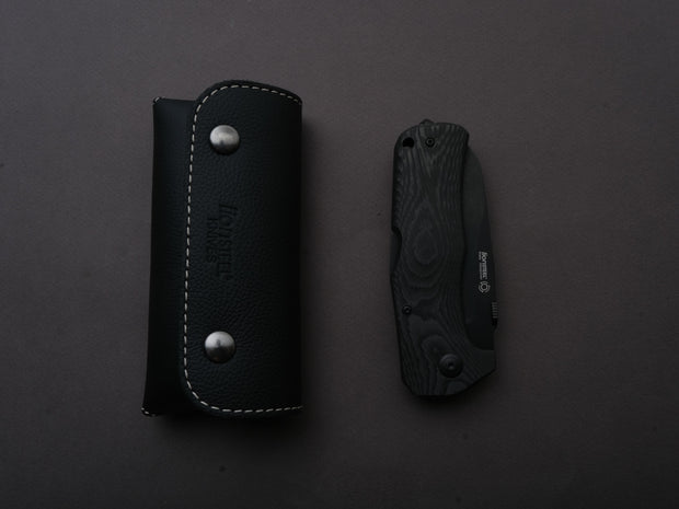 lionSTEEL - SOLID Folding Knife - TM1 - 90mm - Sleipner - Lock Back - Black Micarta - Mil Spec