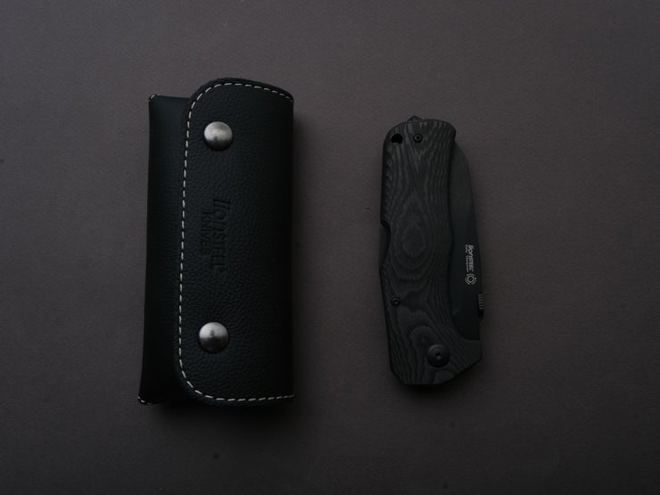 lionSTEEL - SOLID Folding Knife - TM1 - 90mm - Sleipner - Lock Back - Black Micarta - Mil Spec