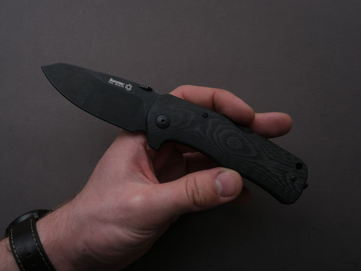 lionSTEEL - SOLID Folding Knife - TM1 - 90mm - Sleipner - Lock Back - Black Micarta - Mil Spec