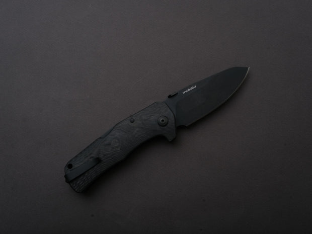 lionSTEEL - SOLID Folding Knife - TM1 - 90mm - Sleipner - Lock Back - Black Micarta - Mil Spec