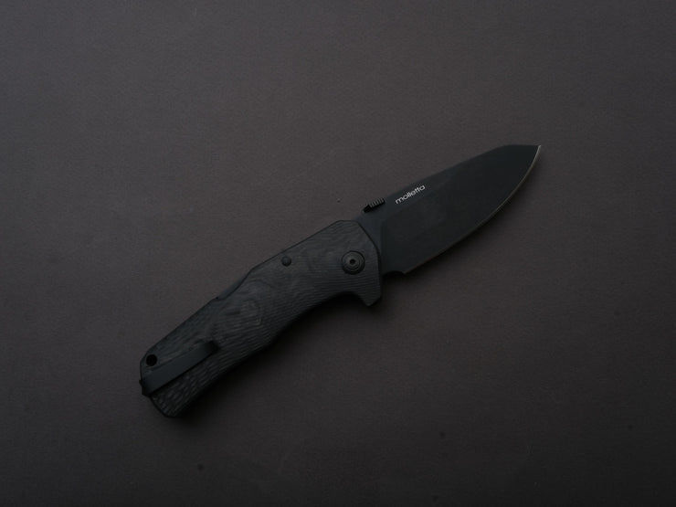 lionSTEEL - SOLID Folding Knife - TM1 - 90mm - Sleipner - Lock Back - Black Micarta - Mil Spec