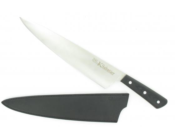 K Sabatier - 200 Range - 14C28N - 9.5" Chef - G10 Handle - Leather Sleeve