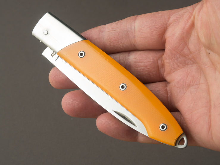 D. Ponson - Bitorsd - Folding Knife - Orange G10 w/ Metal Bolster