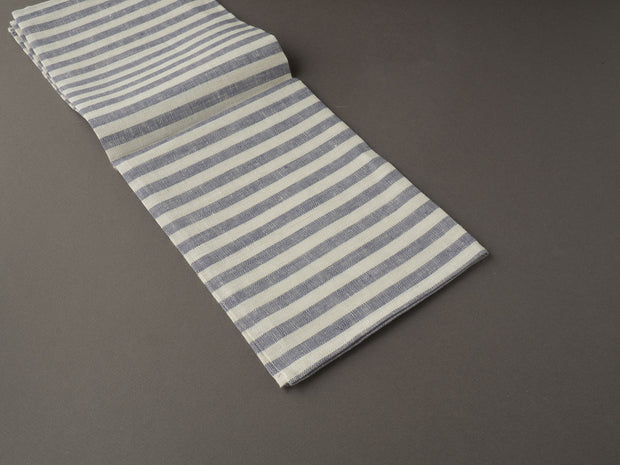 Fog Linen - Linen Kitchen Cloth - Wisteria/Beige stripe