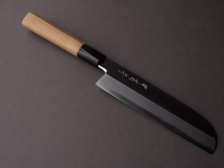 Sakai Kikumori - Ginsan - 210mm Kamegata Usuba - Ho Wood Handle - Saya