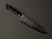 Hitohira - Imojiya TH - Damascus - 180mm Santoku - Linen Micarta Western Handle