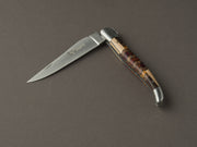 Laguiole en Aubrac - Folding/Pocket Knife - 12cm Laguiole - Curved Puzzle Handle