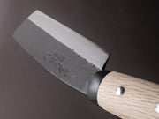 Ajikataya - Jigata Hatchet  - Kurouchi - 165mm - Oak Wood Handle - Double Bevel