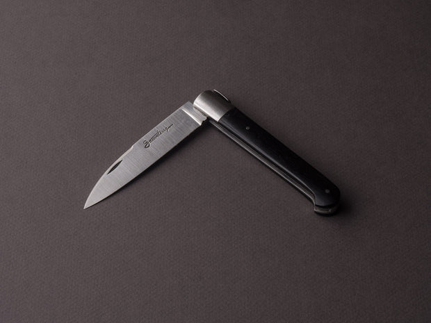 Laguiole en Aubrac - Folding Knife - Slip Joint - Sauveterre - 85mm - Ebony - Bolster