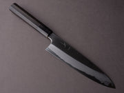 Hitohira - Togashi - Blue #1 Stainless Clad - 210mm Gyuto - Ebony Handle Black Horn