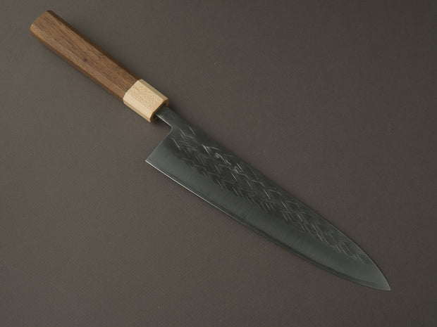 Hitohira - TD - SLD - Tsuchime - 210mm - Gyuto - Walnut Handle