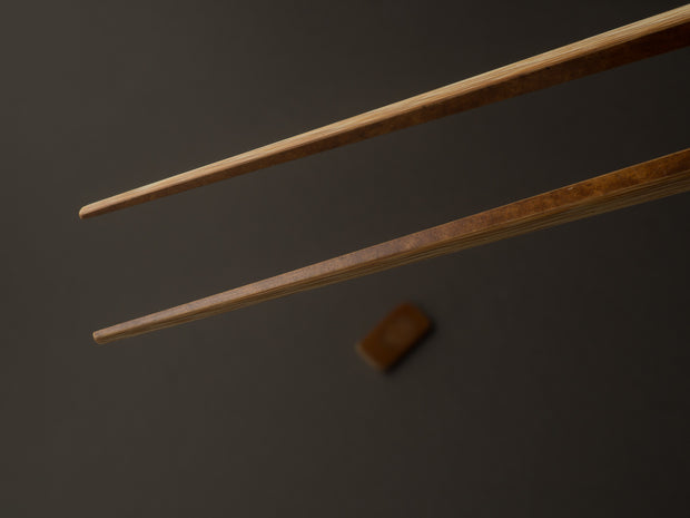 Komon - Mr. Wakatsuki - Susudake Chopsticks - 25cm - Kiri Box and Rest Included