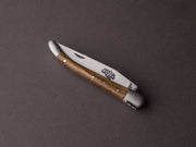 Forge De Laguiole - 90mm Folding Knife - Spring System - Pistachio Handle and Satin Finish