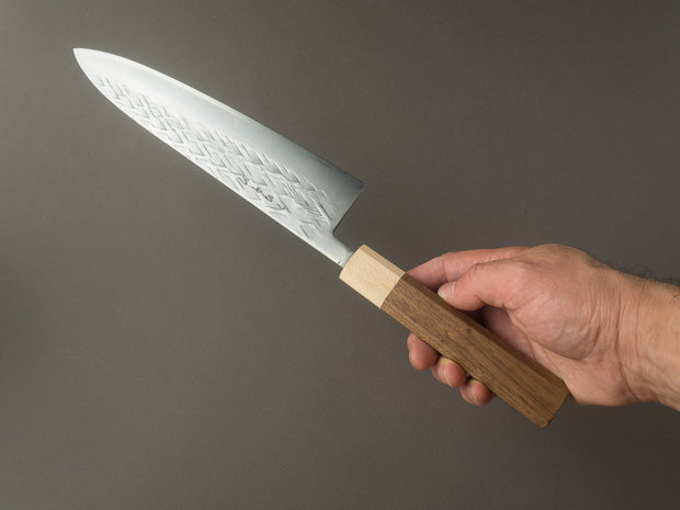 Hitohira - TD - SLD - Tsuchime - 210mm - Gyuto - Walnut Handle