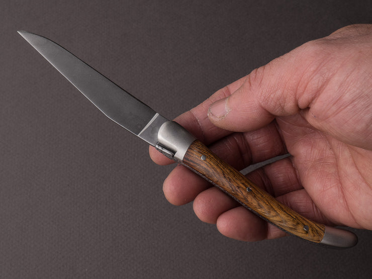 Forge De Laguiole - 90mm Folding Knife - Spring System - Pistachio Handle and Satin Finish