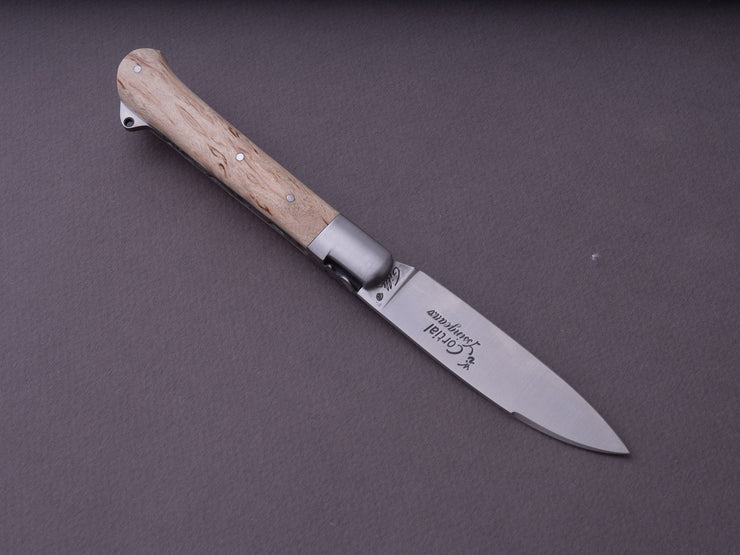 Fontenille-Pataud - Yssingeaux Shepherd's - 110mm Folding - Spring System - Curly Birch Handle