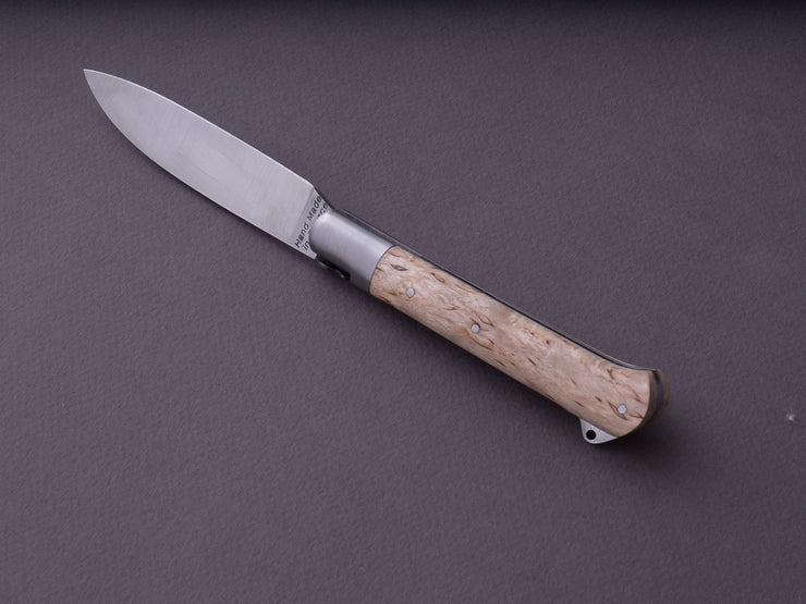 Fontenille-Pataud - Yssingeaux Shepherd's - 110mm Folding - Spring System - Curly Birch Handle