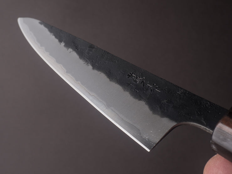 Hitohira - Futana - Super Blue - Kurouchi Tsuchime - 150mm Petty - Cherry Handle