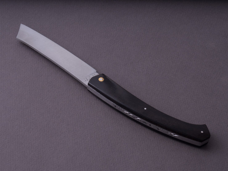 Teymen - Fuji - 100mm Folding Knife - Ebony Handle