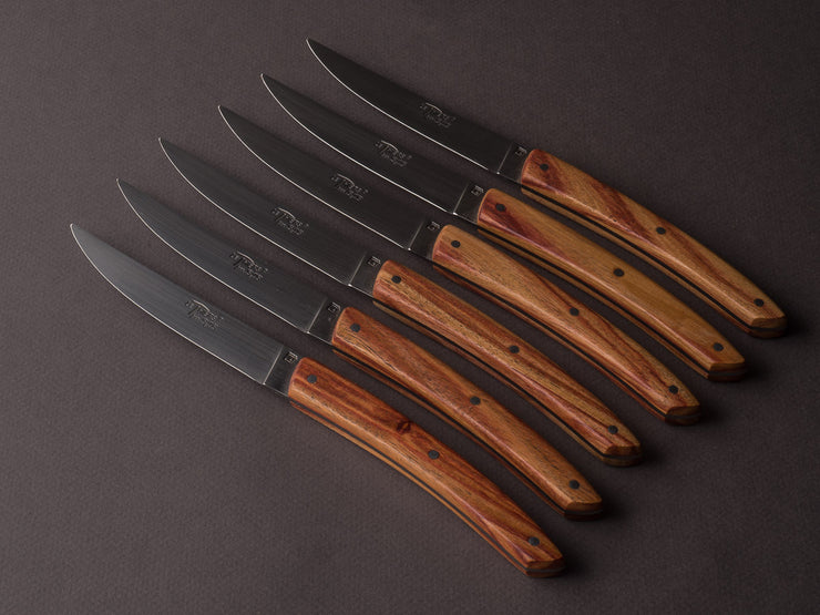 BJB Thiers - Steak Knives - Rosewood - Polished - Set of 6