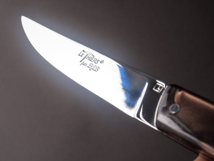 BJB Thiers - Steak Knives - Chocolate Resin - Mirror Polish - Set of 6