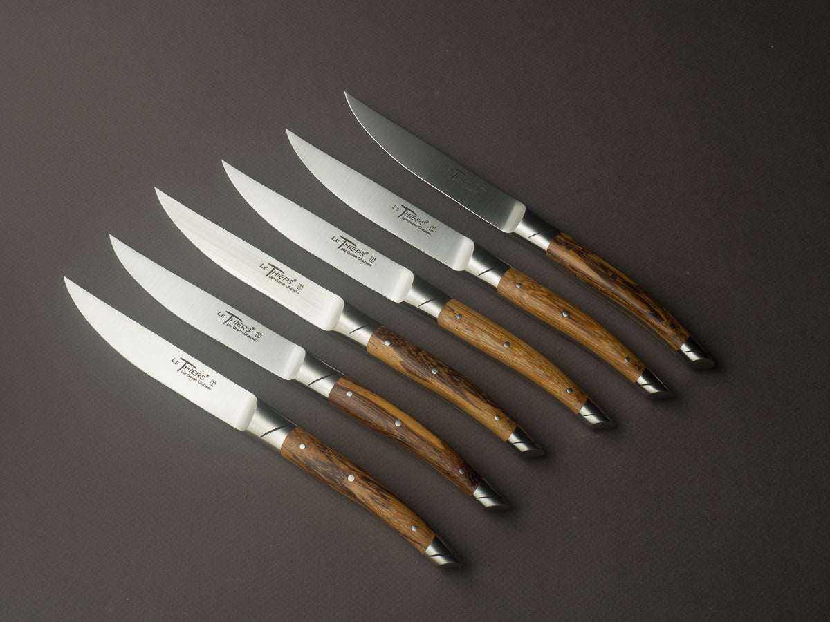 Goyon-Chazeau Black Paperstone Steak Knives Boxed Set/6