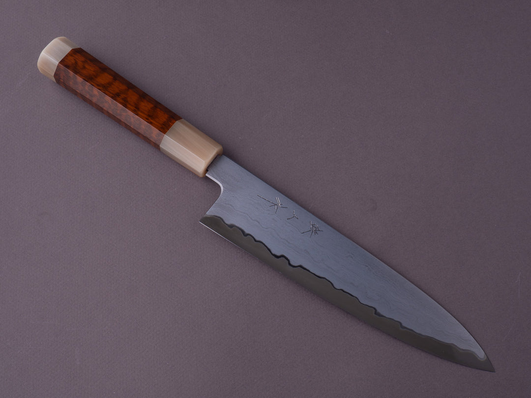 Tetsujin - Metal Flow - Blue #2 - 210mm Gyuto - Snakewood Handle w