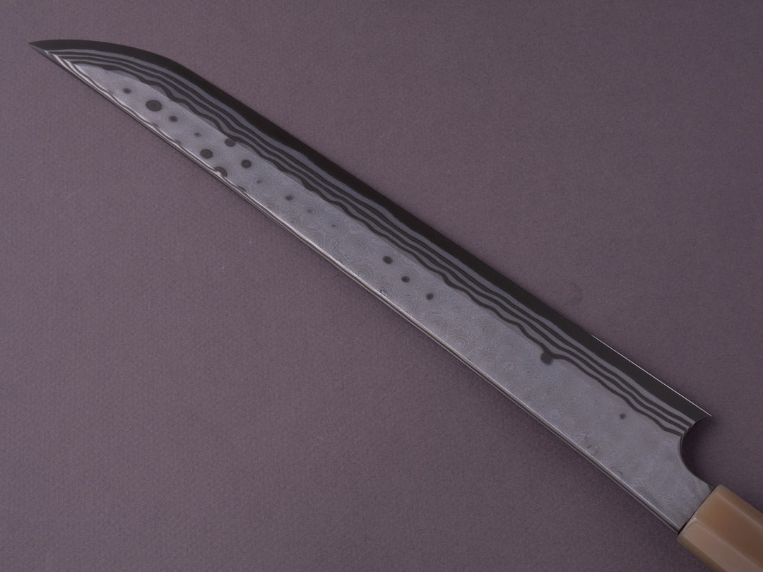 Nigara Kurozome Sakimaru Yanagiba Aogami #2 Damascus 270mm