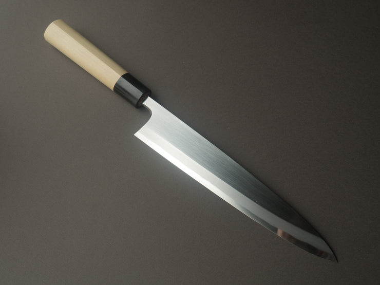 Hitohira - Togashi -  Tachi - White #2 - 240mm Mioroshi Deba - D-Shaped Ho Wood Handle