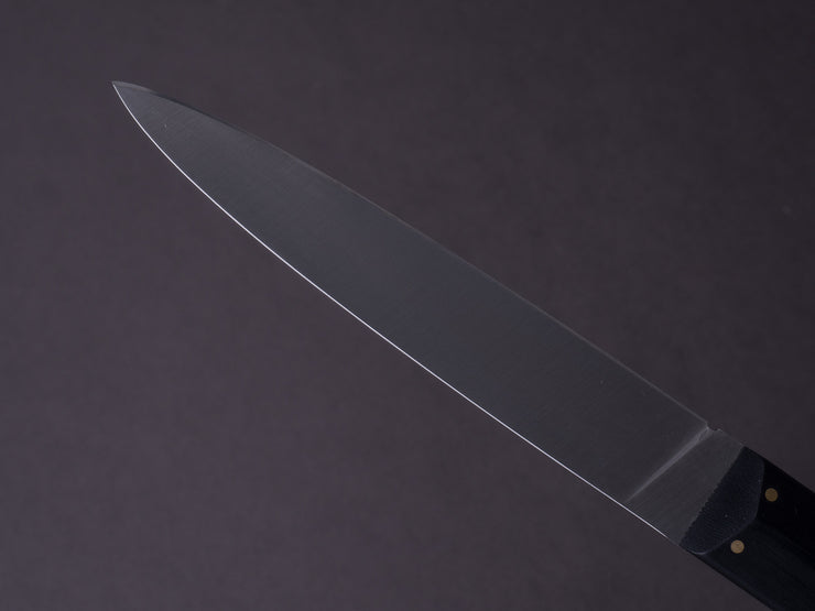 Florentine Kitchen Knives - Steak/Table - Scaled Black Handle - Satin Finish - Set of 2