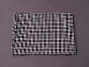 Fog Linen - Linen Kitchen Cloth - "Carole" Black + Tan Plaid